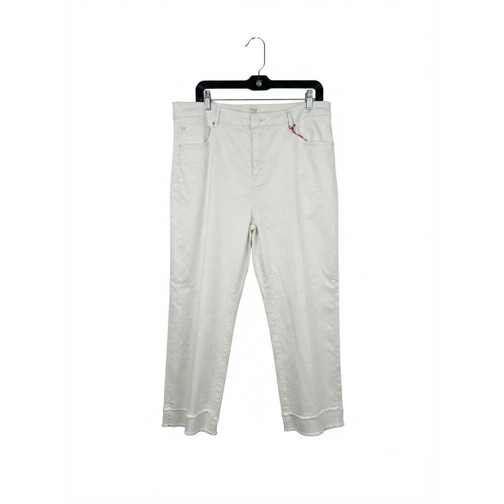 NEW TRU LUXE women's wide leg crop pants in stone